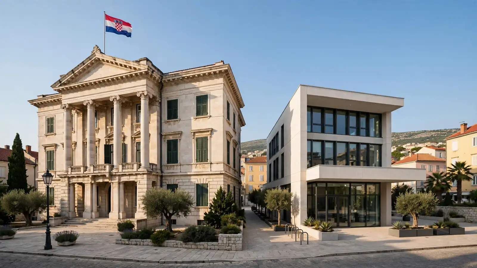 Otvoreni zakonik na radnom stolu uz naočale i stolnu lampu