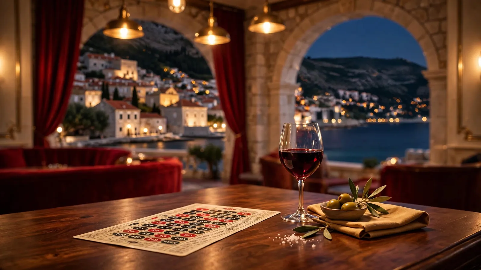 Luksuzni hrvatski casino uz Jadransko more s rouletteom i čašom vina